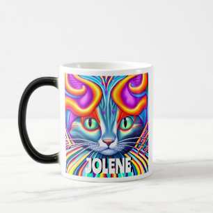 Personalised Label Unique Mystical Kitty Cat Magic Mug