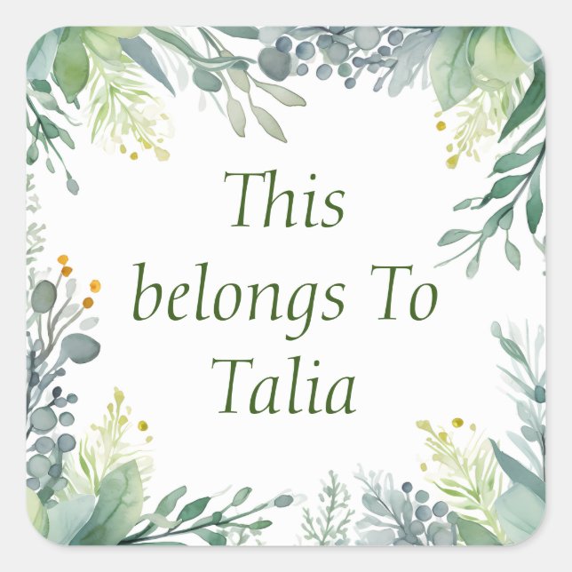 Personalised labels (Front)