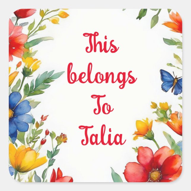 Personalised labels (Front)