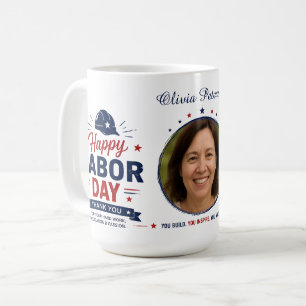 Personalised Labour Day Photo & Name Mug 