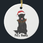 Personalised Labrador (Black) Ceramic Tree Decoration<br><div class="desc">Make the nice list this year with a personalised ornament of your favourite little elf!</div>