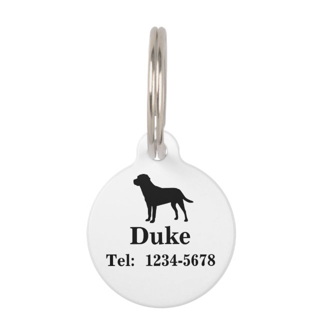 Personalised Labrador Dog Pet Tag (Front)