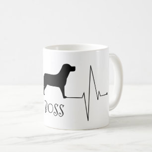 Personalised Labrador Love My Dog Heart Beat Coffee Mug
