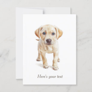 Personalised Labrador Puppy Dog  Postcard