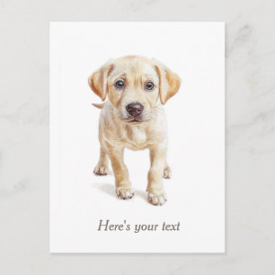 Personalised Labrador Puppy Dog Postcard