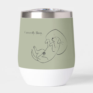 Personalised Labrador Wine Tumbler Currently Busy