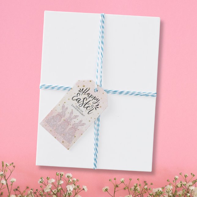Personalised Lace Bunny Easter Gift Tags  (Personalized Lace Bunny Easter Gift Tags)