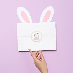 Personalised Lace Bunny Easter Stickers 