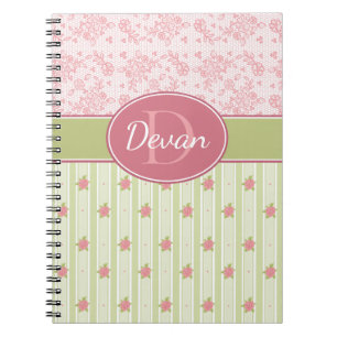 Personalised Lace & English Garden Notebook