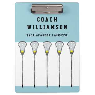 Personalised Lacrosse Coach Clipboard