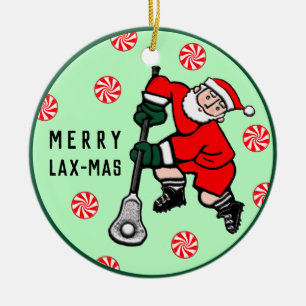 Personalised Lacrosse Collectable Ceramic Tree Decoration