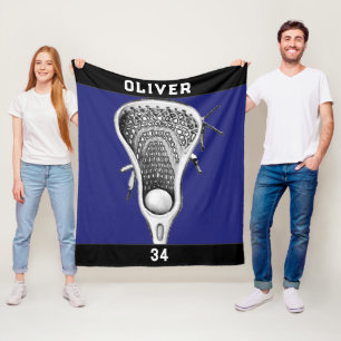 Personalised Lacrosse Gift Ideas Fleece Blanket