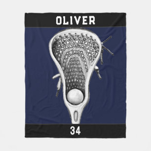 Personalised Lacrosse Gift Ideas Fleece Blanket