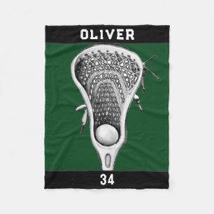 Personalised Lacrosse Gift Ideas Fleece Blanket
