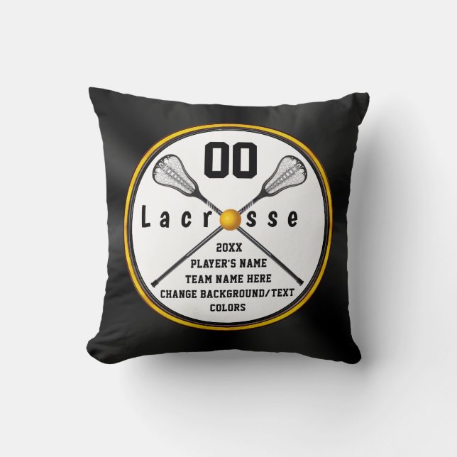 Personalised, LaCrosse Gifts for Seniors, Players Cushion (Front)