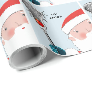 Personalised Lacrosse Holiday Gift Wrapping Paper