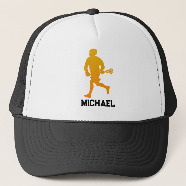 Personalised Lacrosse Name  Trucker Hat (Front)