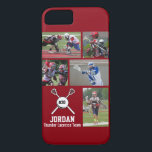 Personalised Lacrosse Photo Collage Name Number Case-Mate iPhone Case<br><div class="desc">This personalised Lacrosse iPhone case features your 5 photos, player&#39;s name, number and team name. Personalise with action shots, a team photo, tournament photos, etc. Easily change the background colour to match your team&#39;s colours - just click customise and then the small eye dropper. The perfect photo collage to show...</div>