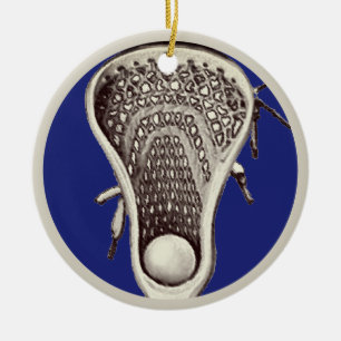 Personalised Lacrosse Player 2025 Ceramic Tree Decoration
