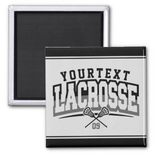 Personalised Lacrosse Player ADD NAME Team Number Magnet