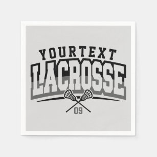 Personalised Lacrosse Player ADD NAME Team Number Napkin