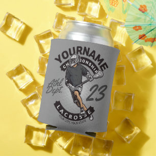 Personalised Lacrosse Player Sports Team Attack  Can Cooler
