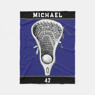 Personalised Lacrosse Sports Fleece Blanket