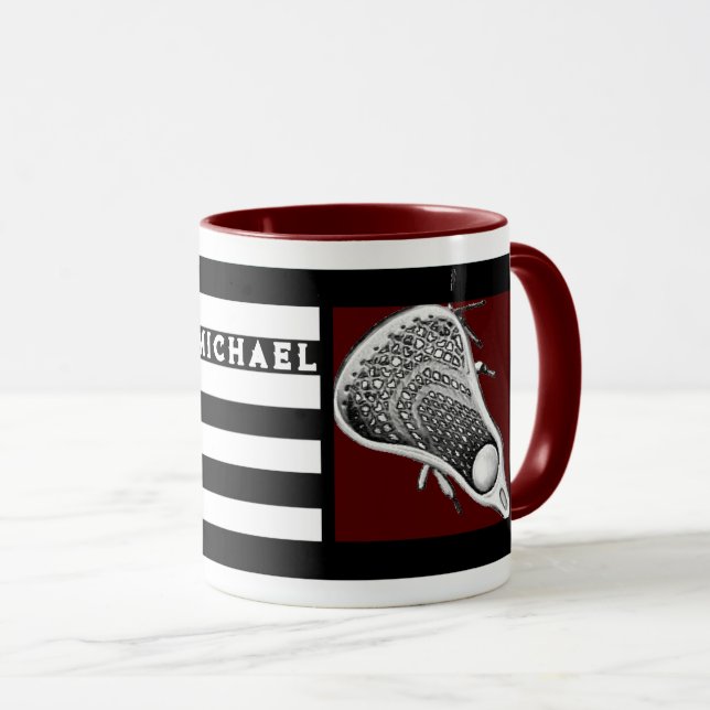 Personalised Lacrosse Sports Mug (Front Right)