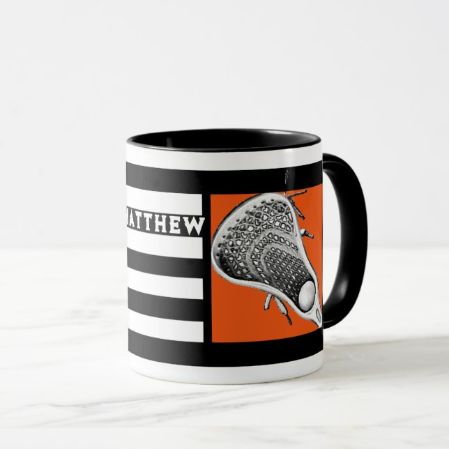 Personalised Lacrosse Sports Mug (Front Right)