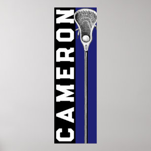 Personalised Lacrosse Team Blue Poster