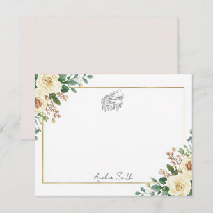 Personalised Lady at Grand Piano Artistic Floral Card