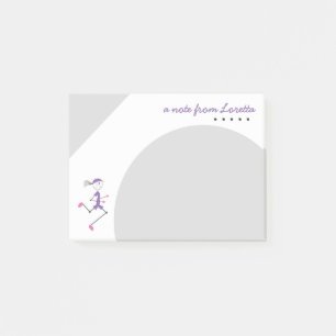 Personalised Lady Running Post-it Notes