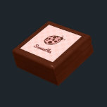 Personalised Ladybug Jewellery Box<br><div class="desc">A ladybug decorates this wooden jewellery box. Use this ladybug box as a jewellery box,  keepsake box,  gift box,  gift,  art ,  decor,  home decor,  trinket box,  etc... . The design is from original art.</div>