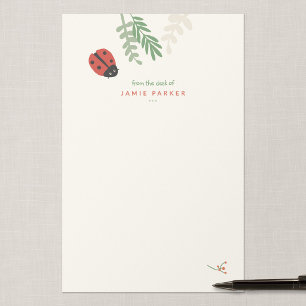 Personalised Ladybug Kids Writing Paper