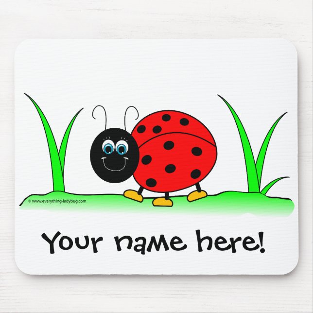 Personalised Ladybug Mousepad (Front)