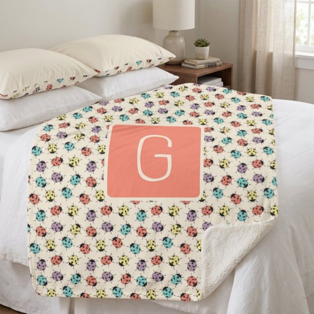 Personalised Ladybug Throw Blanket (Creator Uploaded)