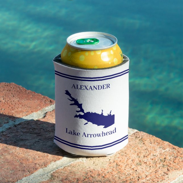 Personalised Lake Arrowhead   Can Cooler (In Situ Pool)