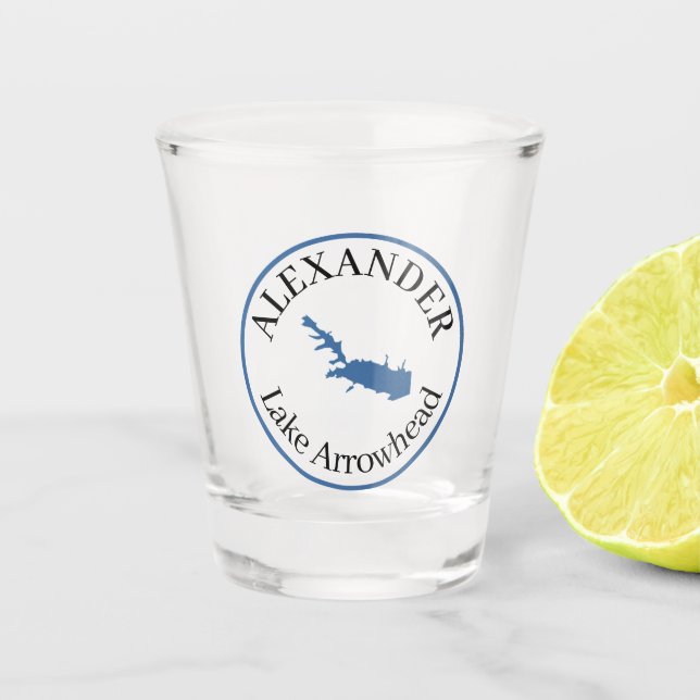 Personalised Lake Arrowhead   Classic shot glass (Front)