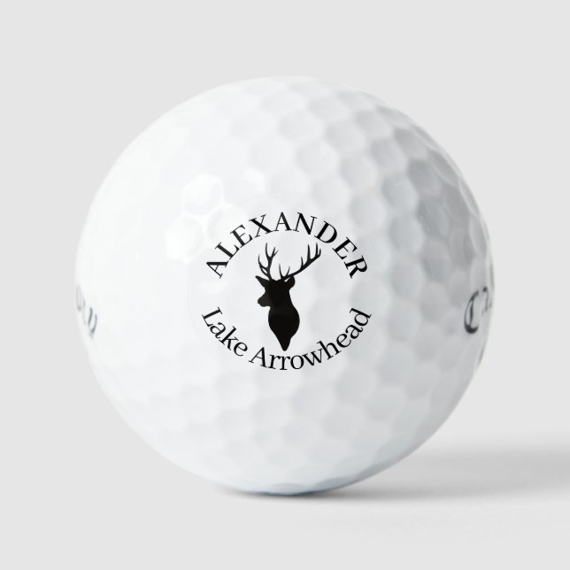 Personalised Lake Arrowhead Golf balls (Front)
