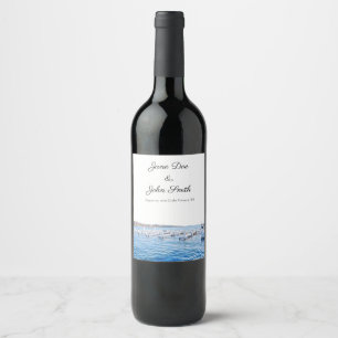 Personalised Lake Geneva Wisconsin Wine Label