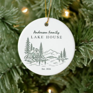 Personalised Lake House Ornament