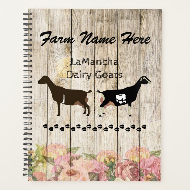 Personalised LaMancha Dairy Goat Farm Planner (Front)
