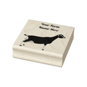 Personalised LaMancha Dairy Goat Rubber Stamp