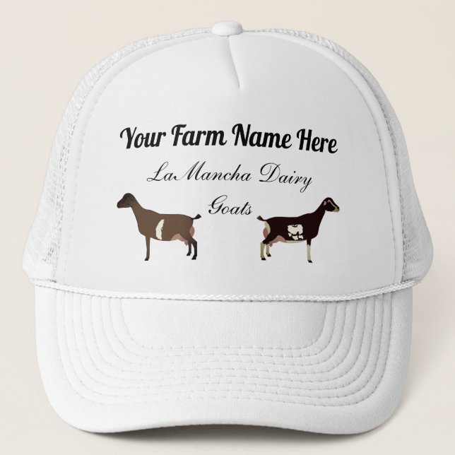 Personalised LaMancha Dairy Goats Trucker Hat (Front)