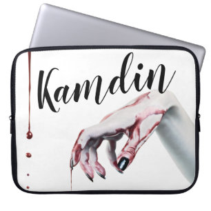 Personalised Laptop Case zombie blood drip vampire