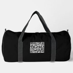 Personalised Large Duffel Bag with QR Code Print