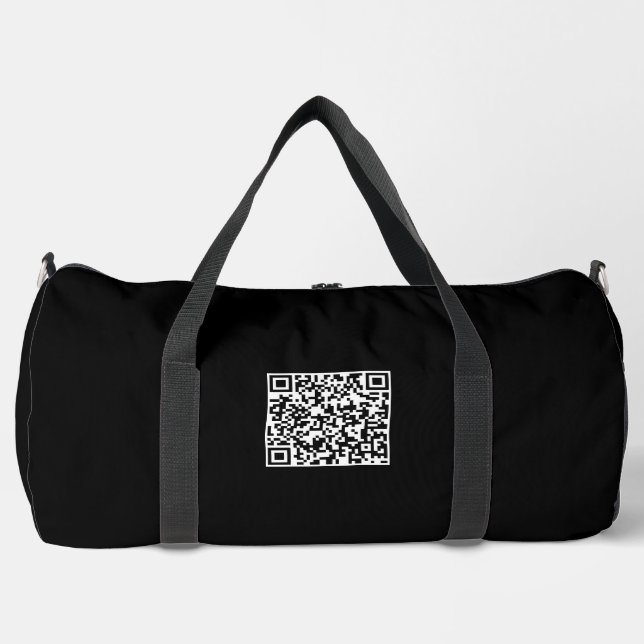Personalised Large Duffel Bag with QR Code Print (Front)