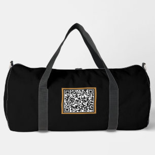 Personalised Large Duffel Bag with QR Code Print