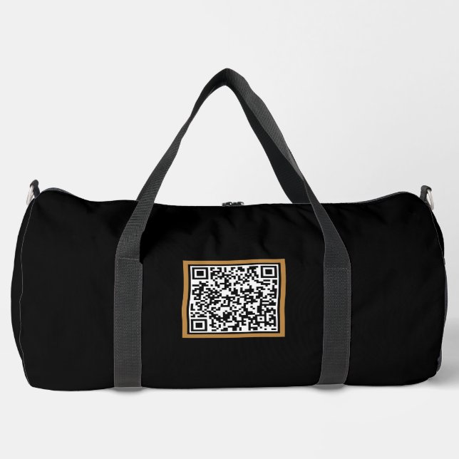 Personalised Large Duffel Bag with QR Code Print (Front)