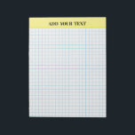 Personalised Large Graph Paper Notepad<br><div class="desc">Large Graph Paper , Sheets,  Grid Paper,  Notepad (</div>